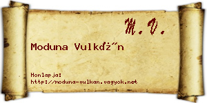 Moduna Vulkán névjegykártya